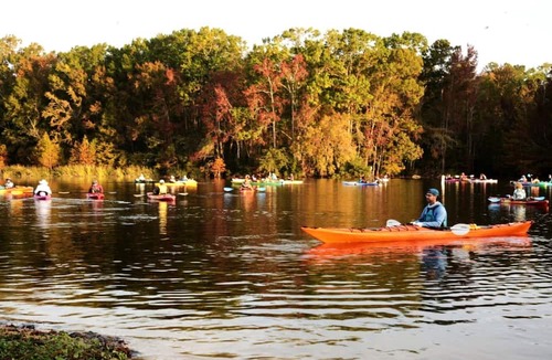 Eutawville RV Rental | Lakeside Glamping Tent with Kayaks & Spacious Deck in Eutaw Springs, South Carolina