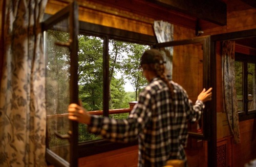 Brevard Cabin | Luxurious Dog-Friendly Cabin with Fireplace, Surrounded by Forest for a Cozy Couples Getaway in the Mountains in North Carolina
