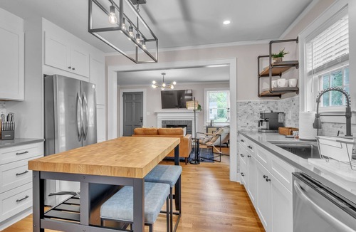 Greenville House | Monthly 2BR, Firepit, Fenced Yard, Workspace