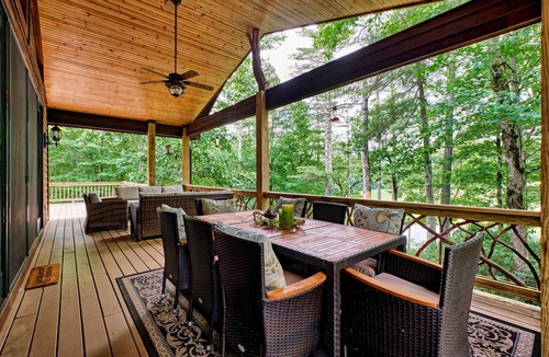 Sapphire House | Mountain Green! Overlooking Pond and Portion Of Sapphire National Golf Course!
