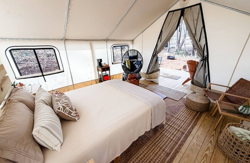 Henderson RV Rental | Nature Immersed Glamping Tent at Kerr Lake — "The Haven"