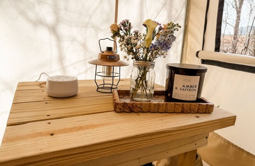 Henderson RV Rental | Nature Immersed Glamping Tent at Kerr Lake — "The Refuge"