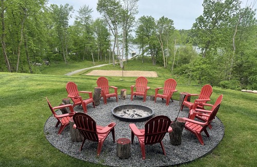 Breezy Point House | New Lake Home - 20 beds, sandy beach, volleyball, game room, sauna, boat rental!