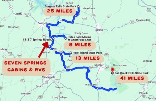 Smithville House | Peaceful Creekside Tiny Cabin, Family Adventure Near Waterfalls
