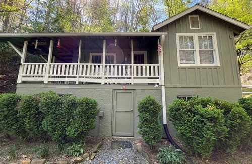 Bryson City House | Private fire pit, creek: Bryson city
