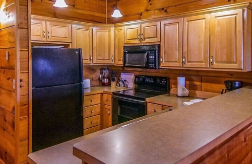 Spencer Cabin | Private patio with beautiful view of the sunset and playground, bring PET