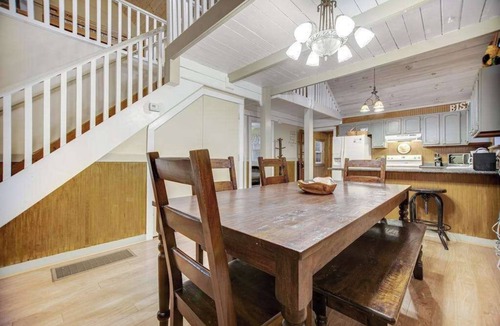 Cullowhee House | Quiet dog-friendly riverfront house with large back deck, hot tub, fireplace