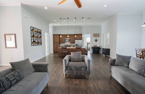 Winter Haven House | Ranch Retreat Theater Room + Pond Views