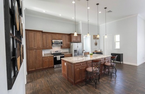 Winter Haven House | Ranch Retreat Theater Room + Pond Views