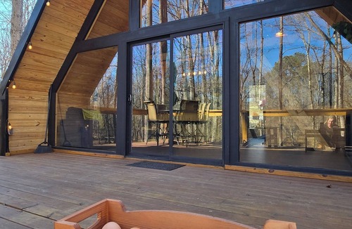 Dewy Rose Cabin | River cabin Private, Scenic A-frame,Nigerian dwarf goats