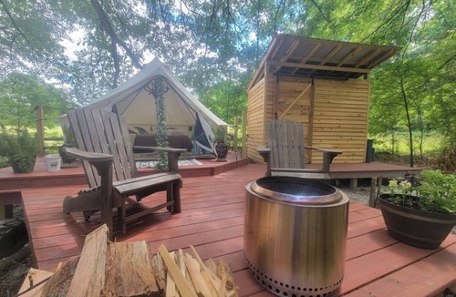 Piedmont RV Rental | Romantic night in nature. Yurt in Piedmont with AC/Heat