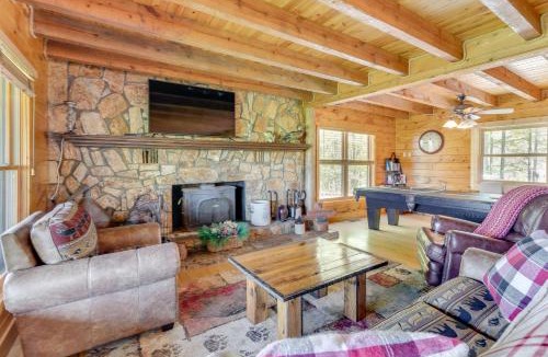 Topton House | Rustic Topton Cabin w/Game Room & Private Hot Tub