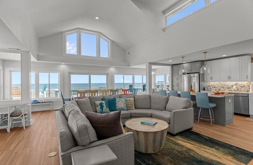 North Carolina Coast House | Sand By Me, 10BR Oceanfront Home w/Private Pool, 2 Kitchens, Sleeps 24