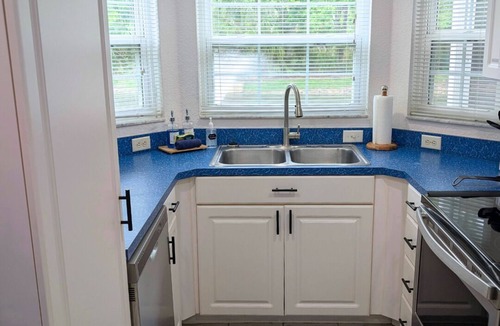 Lutz Apartment | Sea and Be Free Luxury King Condo, Lanai, Ground Floor - Clothing Optional