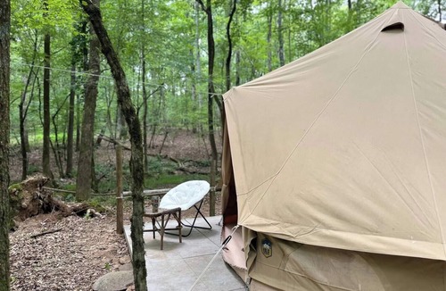 Eatonton RV Rental | Secluded Bell Tent Near Lake Oconee | Nature Stay