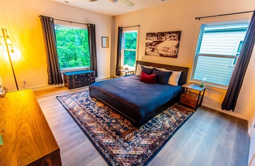Sugar Creek House | Speakeasy Themed 4 Bedroom Home Across from Park!