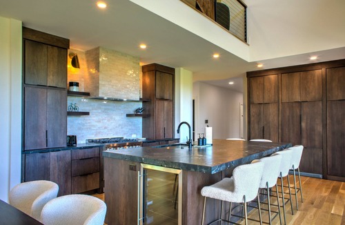 Brevard House | The Brevard Mountain Retreat New Construction with modern design, high-end furnishings & hot tub
