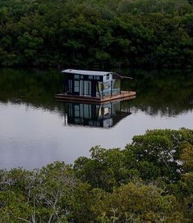 Grant-Valkaria Boat Rental | The Burrow-a floating cabin