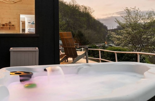 Sylva House | The Kimble, Hot Tub with River and Smoky Views