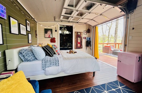 Sparta Cabin | Three Cabins On The River in Downtown Sparta #hike #kayak #tinyhousecollection