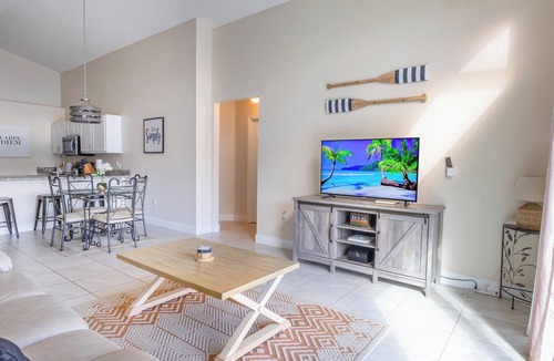 Lake Berkley Villa | Tropical Boho Lakefront Villa | Private Pool & Spa | Game Room | Near Disney
