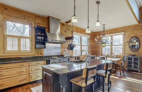 Tuckasegee Cabin | Views, fun and memories await in this magical 4 bedroom lodge with game room and 2 fire pits