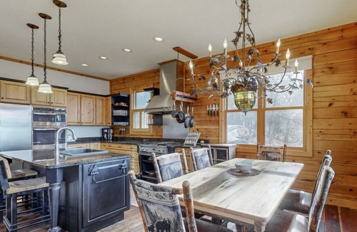 Tuckasegee Cabin | Views, fun and memories await in this magical 4 bedroom lodge with game room and 2 fire pits