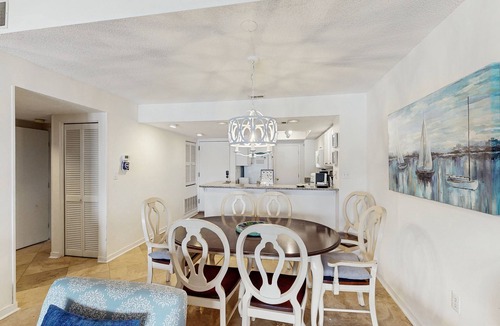 Shelter Cove Condo | Waterfront condo with walkable locale, central AC, washer/dryer, & shared pool