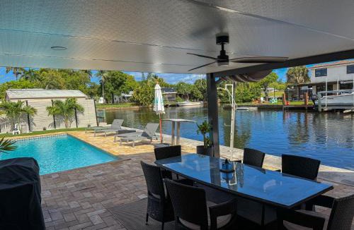 North Central Hollywood Villa | Waterfront Oasis with a Pool and Close to the Beach