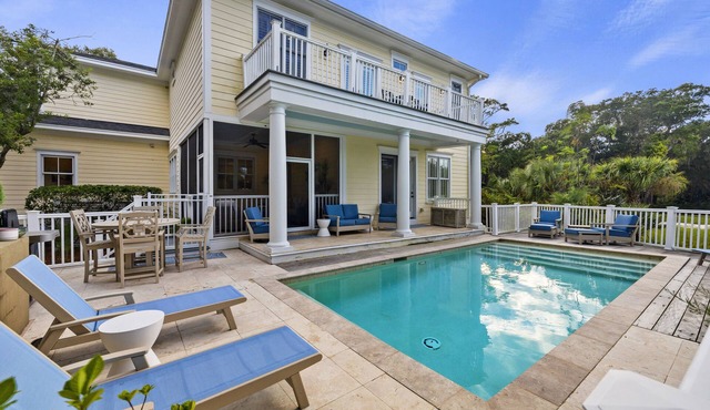 5 BR Seabrook Oasis on Ocean Winds Course- Private Pool, Club Access!