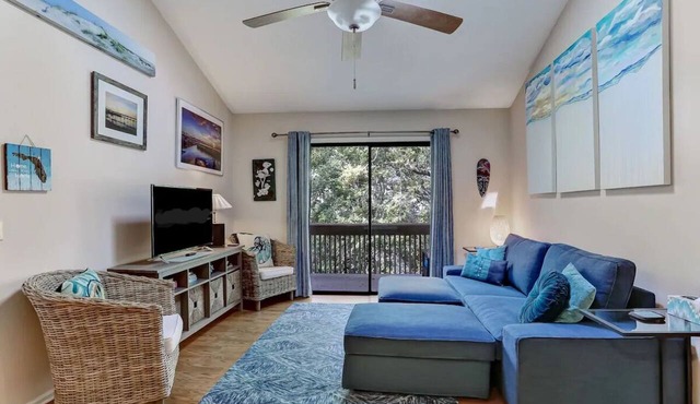 "Beautiful two-bedroom condo just steps away from the beach."