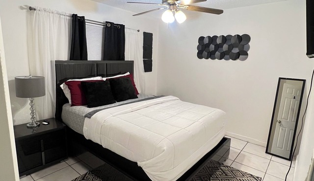 Charming bedroom in a shared home.
