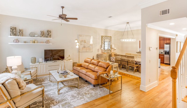 Chic Townhome One Block From Forsyth w/Large Garage by Lucky Savannah