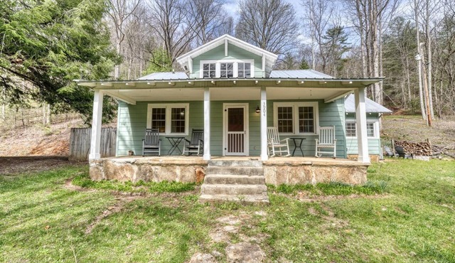 Cottage in the Country by Chatuge Home Concierge | Secluded Farmhouse Retreat on 11 Acres | Creek, Firepit & Mountain Serenity