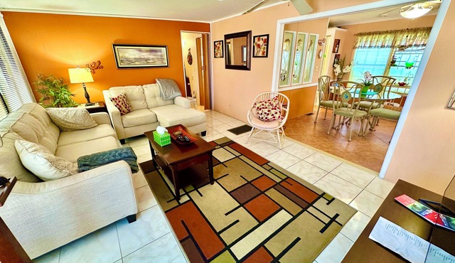 Enjoy this 2 bedroom 2 full bath tropical treasure!