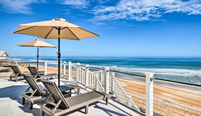 Flagler Beach Oceanfront Haven w/Hot Tub