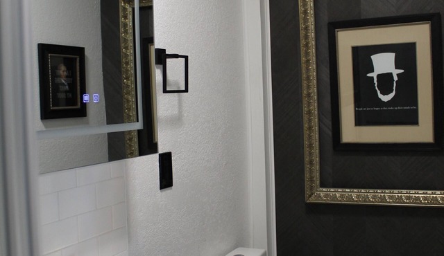 Garage studio apartment with putting green and plenty of onsite parking.