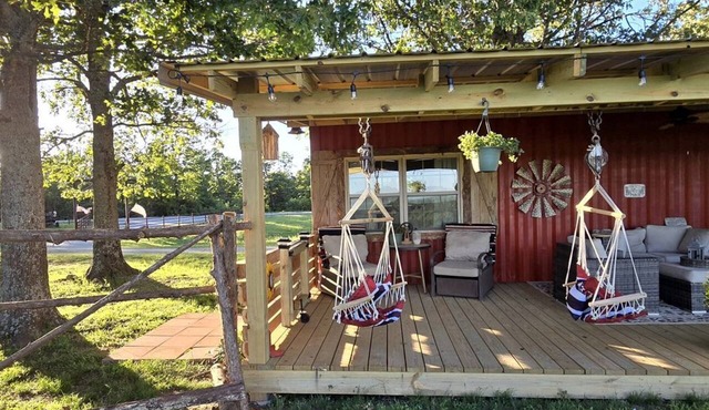Gorgeous Container for a Romantic Getaway on a Ranch with Incredible Views in Gainesville, Missouri in Gainesville