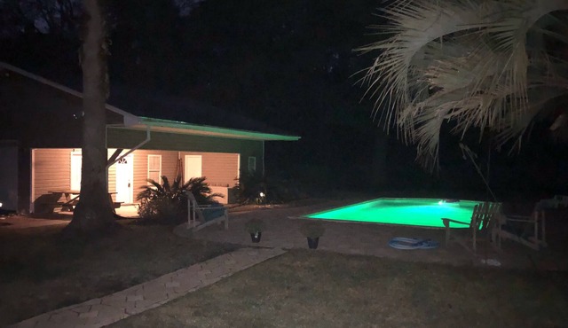 Guest Cottage overlooking the pool.