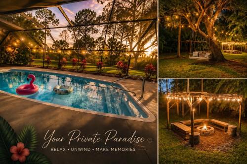 Heated pool at Persimmon Retreat in West Palm Beach