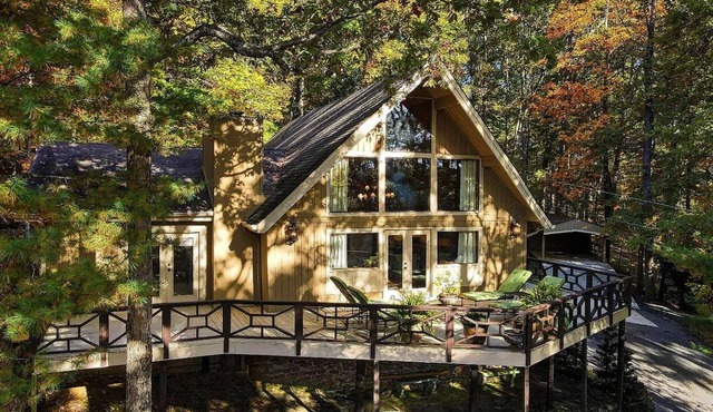 Lake Chatuge Mountain home with beautiful lake and mountain views.