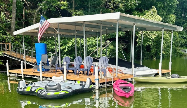 Lakefront Retreat w/Dock, Hot Tub & Firepit