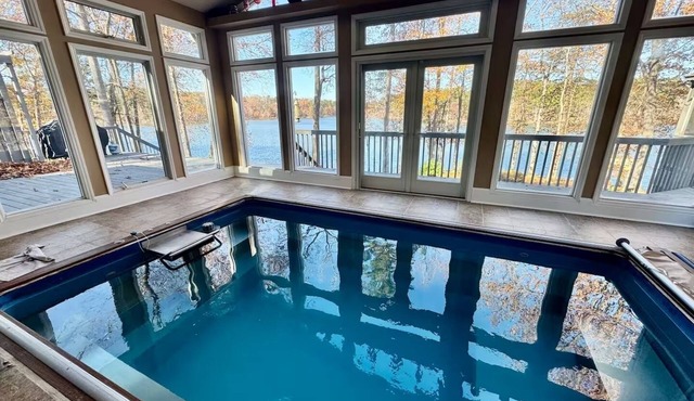 Lakefront Retreat with Private Indoor Heated Pool in Jamestown