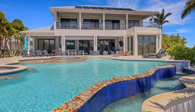 Luxury Cape Coral Estate | Stunning Waterfront | Saltwater Lagoon Pool, Spa & Sprawling Sun Deck in Cape Coral