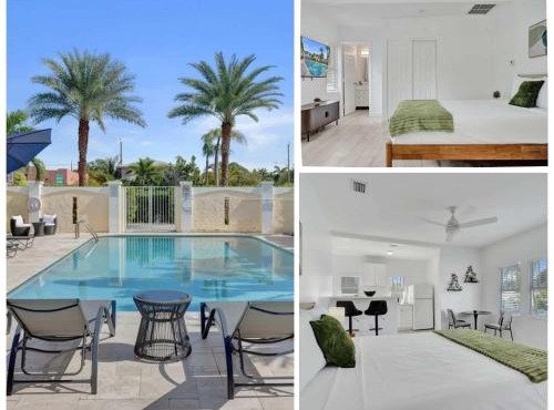 Modern Studio w Kitchen and Pool at Lake Worth