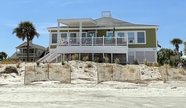 Ocean Front Beach House with Golf Cart and Elevator! Pets Welcome!