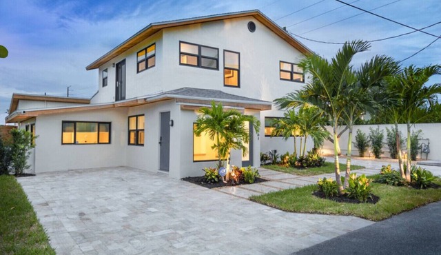 Ocean & River Retreat with Heated Pool, Kayaks, SpaceX Views, Steps to Beach | Sleeps 12