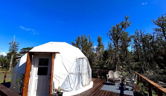 Off-Grid Luxury Dome For Stargazing Close to Volcano National Park, Hilo, Pahoa, Keaau in Mountain View