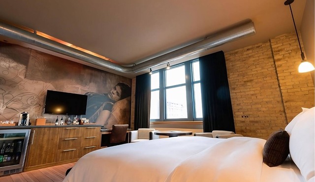 Pet-friendly Premium Loft King at The Iron Horse Hotel! in Milwaukee
