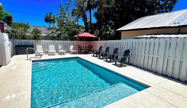 Private Heated Pool - 1 Block from the Beach!
